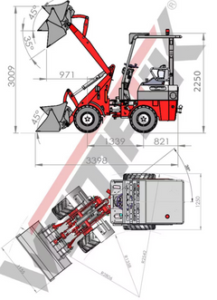 Hoflader, Radlader Wematik 807 Classic 0,6 to Hubkraft Perkins Motor