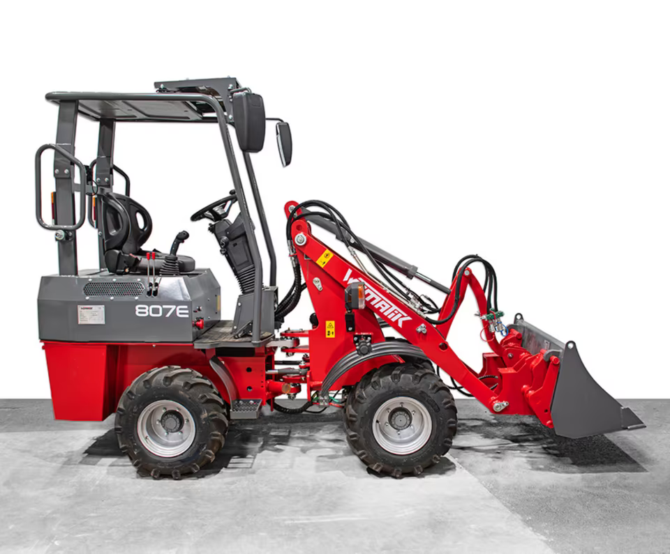 Radlader, Hoflader Wematik 807e, 800 kg Hubkraft, rein elektrisch