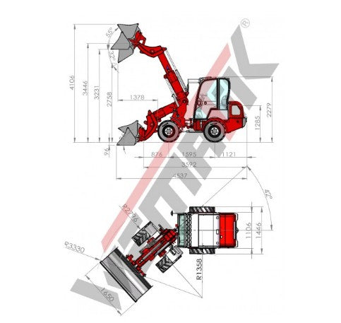 Wematik Teleskopradlader 810T Plus mit Vollausstattung
